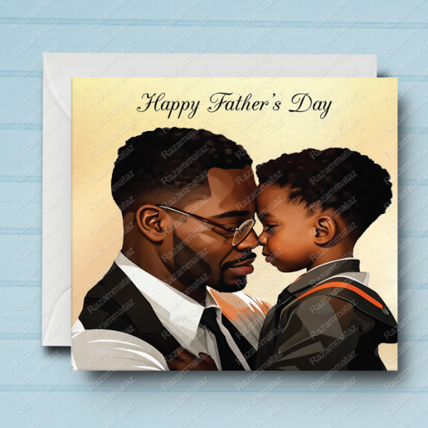Black Father's Day Card U